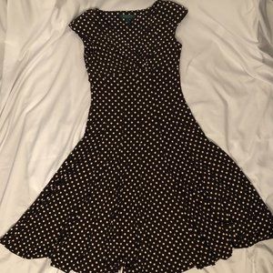 Ralph Lauren Poka-Dot Brown Dress
